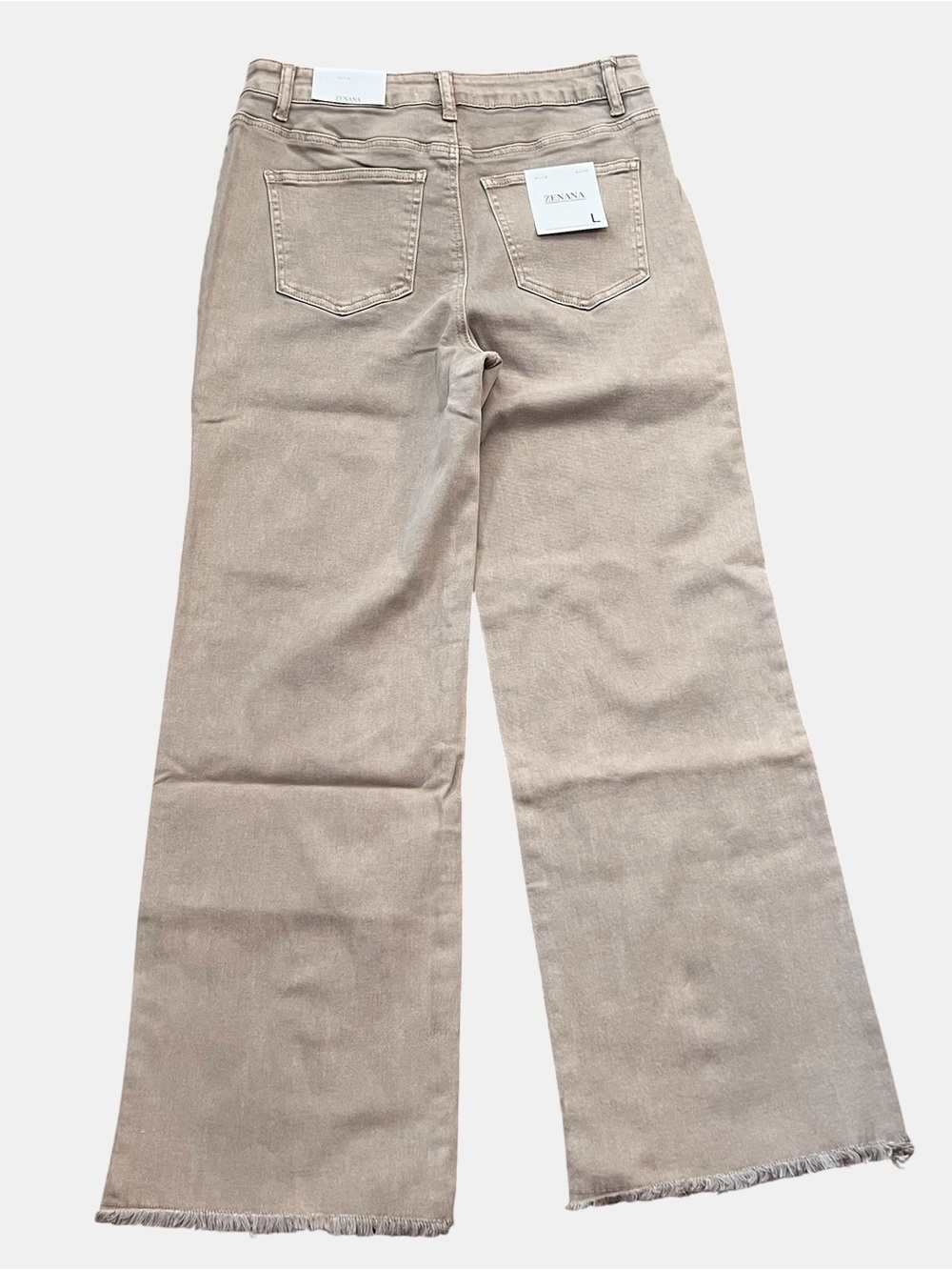 Zenana Outfitters Sand Beige Flare Jeans - Picture 8 of 10